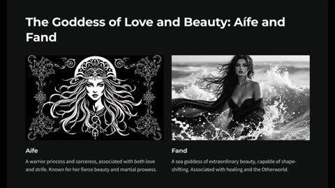 The Goddess of Love and Beauty: Aife and Fand