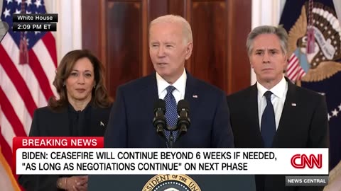 See Biden’s reaction when reporter asks him if Trump should get credit for Gaza ceasefire