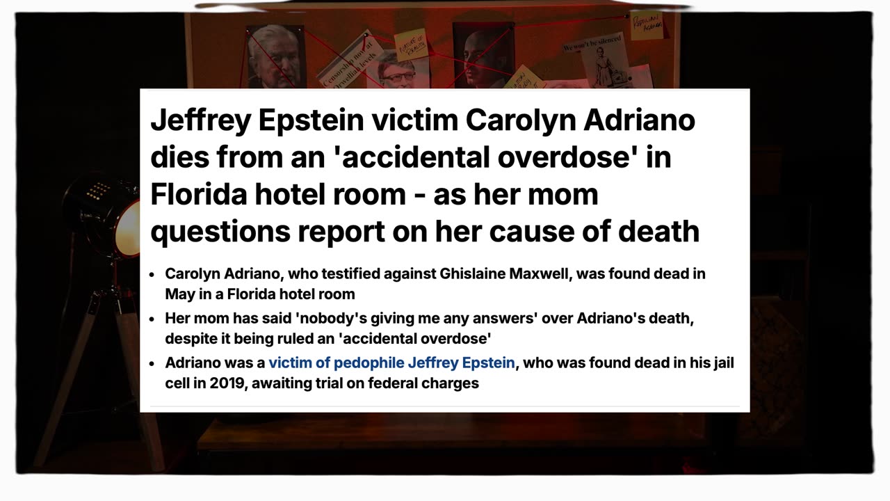 EPSTEIN VICTIM DIED SHORTLY AFTER TESTIFYING AGAINST GHISLAINE MAXWELL