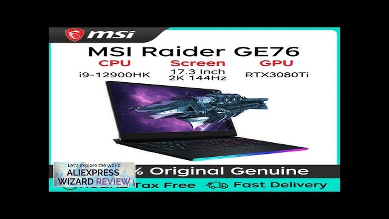 MSI Raider GE76 Gaming Laptop 17.3 Inch IPS Screen i9-12900HK ssd nvme Review