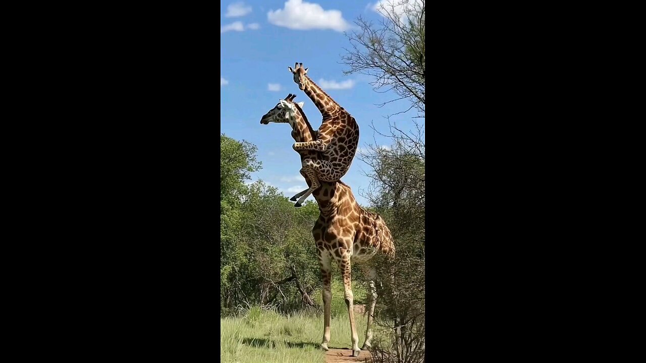 Funny Animal- Baby Girrafe Won't Go to School #funnyanimal #funnyshorts #funnyvideo #animalhumor