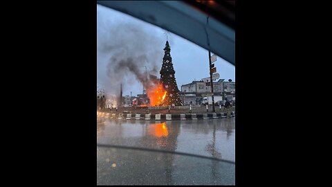 Burning of the Christmas Tree in Syria.