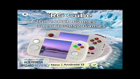 ANBERNIC RG CUBE Retro Handheld Game Console 3.95 Inch OCA Screen Video Review