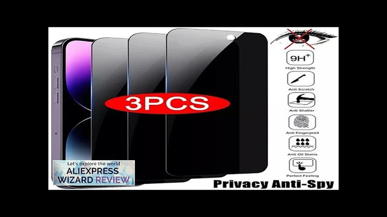 3PCS Privacy Screen Protector For iPhone 14 Pro Max 14 Plus Anti-Spy Review