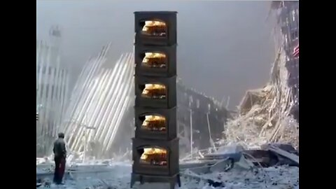 9/11- Visualize CAST IRON STOVES stack upon themselves (Vertical Iron Beams) that made up the Structure of the WTC buildings.