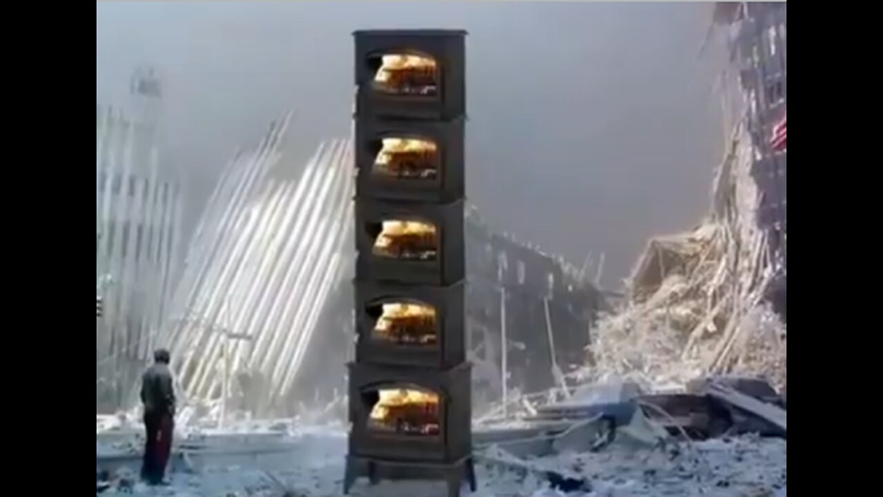 9/11- Visualize CAST IRON STOVES stack upon themselves (Vertical Iron Beams) that made up the Structure of the WTC buildings.