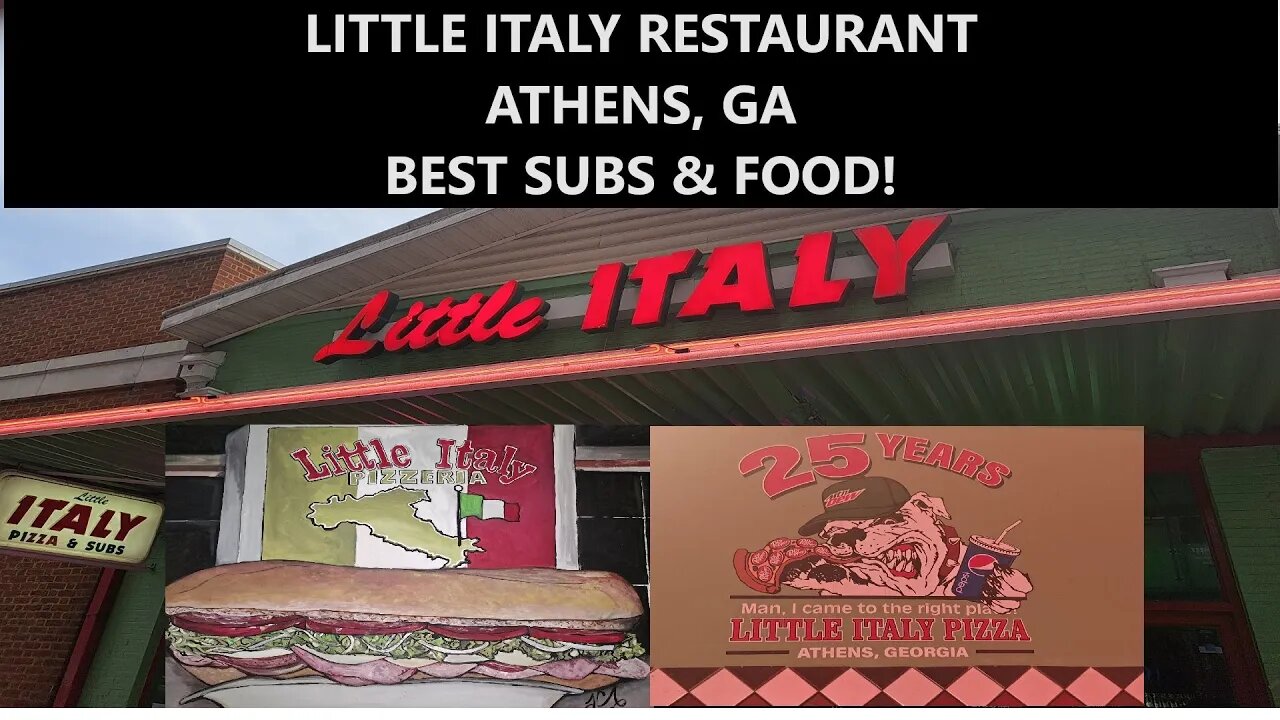 Athens Georgia Home of UGA and the best subs and Pizza Little Italy Pizzeria Huge subs go dawgs