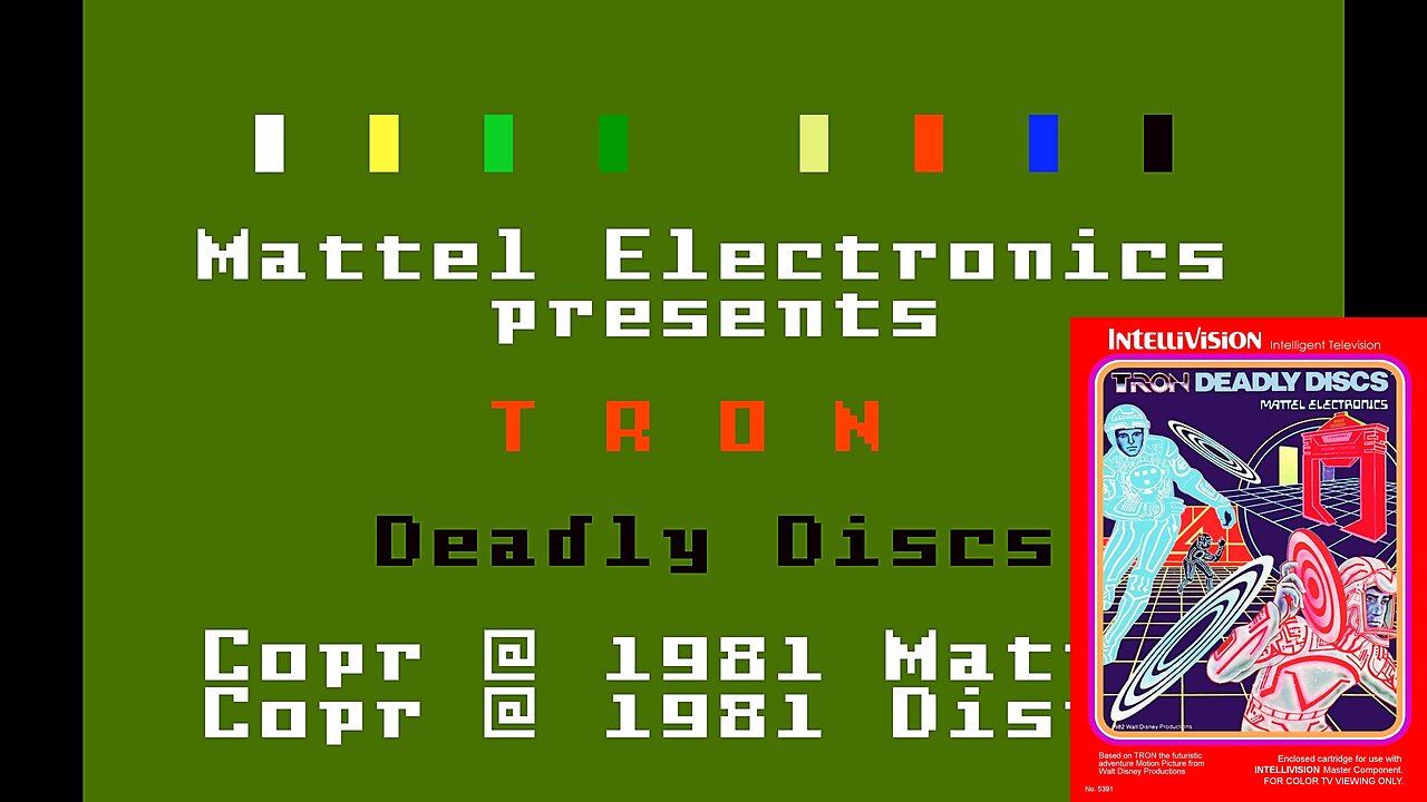 TRON DEADLY DISCS (Intellivision) (Gameplay-Commentary)