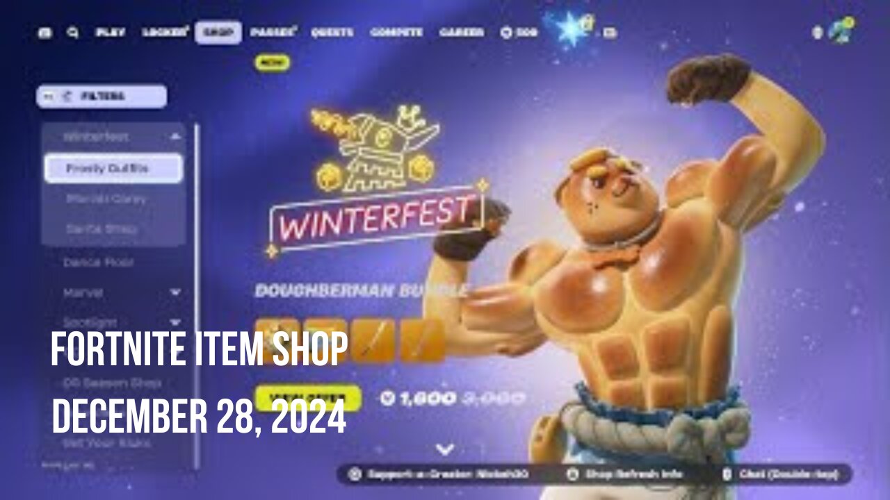 Fortnite Item Shop|December 28, 2024(*New* Doughberman Bundle & Skyward Emote)