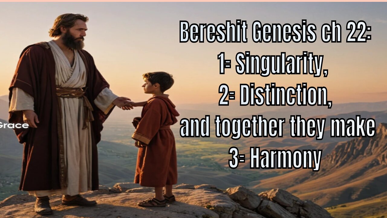 Bereshit Genesis ch 22: 1= Singularity, 2= Distinction, and together they make 3= Harmony