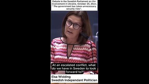 Elsa Widding - The government has taken unnecessary security risks