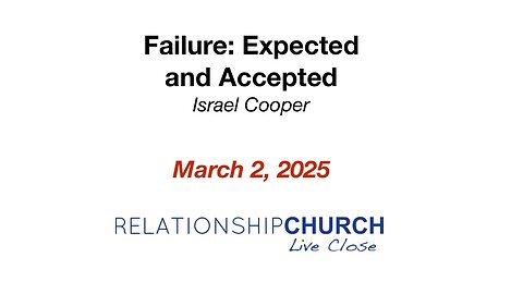 Failure : Expected and Accepted