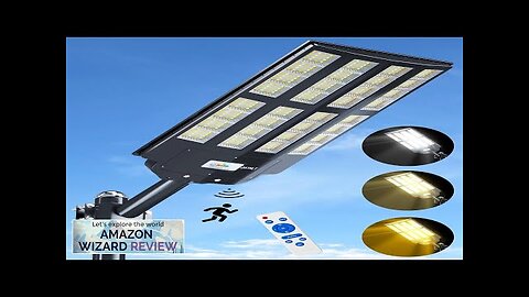 JAYNLT 4200W Solar Street Lights Outdoor, 3000K/4000K/6500K 400000LM Solar Parking Lot Lights Review