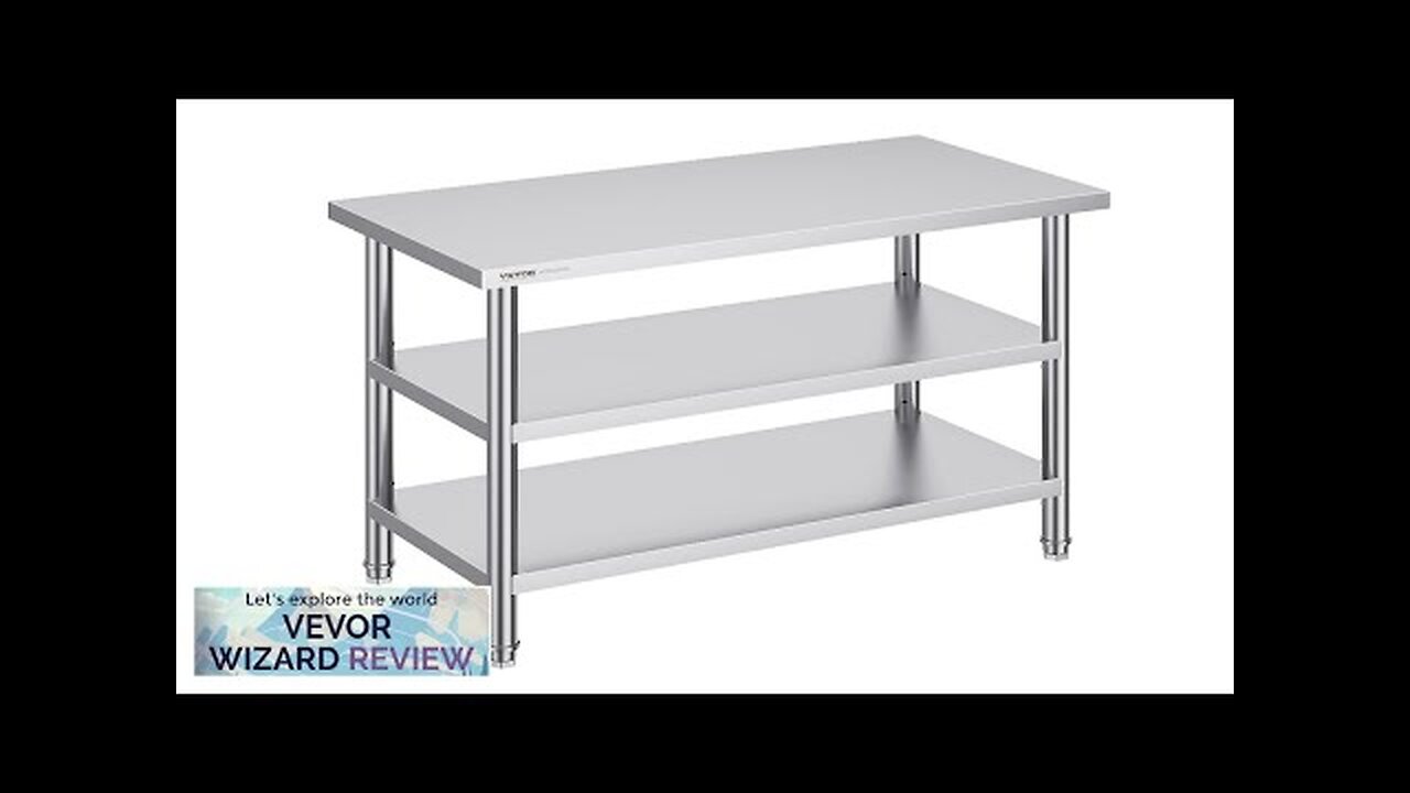 VEVOR Stainless Steel Food Prep Table 18 x 36 x 34 Inch Review