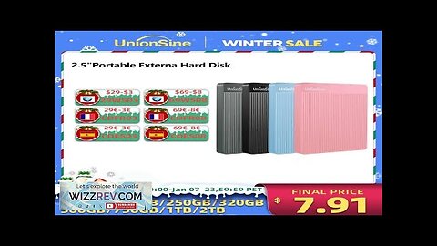 UnionSine HDD 2.5" Portable External Hard Drive 2tb/1tb/500gb/750gb Disk Memory USB 3.0 Review