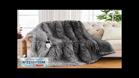 Heated Electric Blanket Faux Fur Throw Size with Fluffy Sherpa Back Warming Review