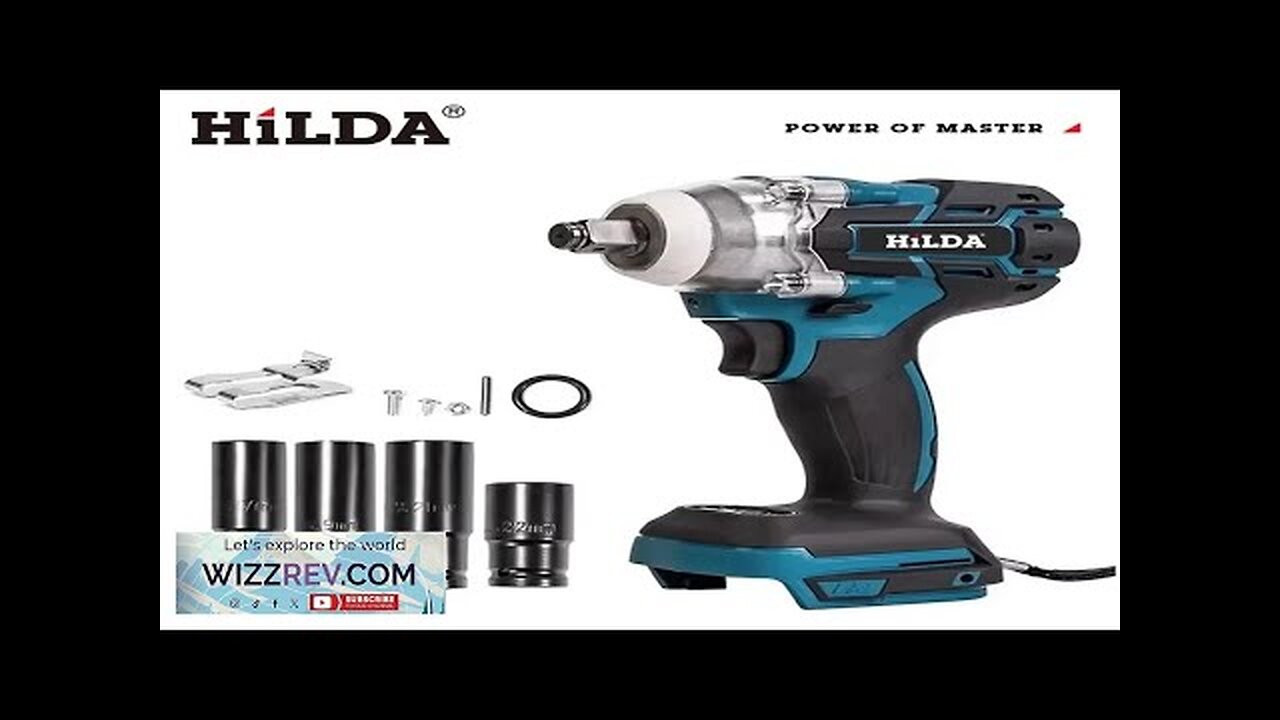 HILDA 18V Electric Impact Wrench Rechargeable 1/2 Socket Wrench Cordless Without Battery Review