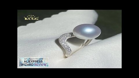 KUGG PEARL18K White Gold Rings 11-12mm Real Natural Australian White Pearl Ring Review