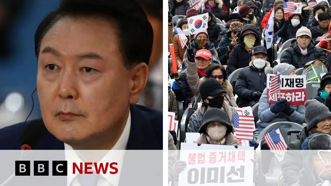 South Korea court begins impeachment trial of suspended president | BBC News