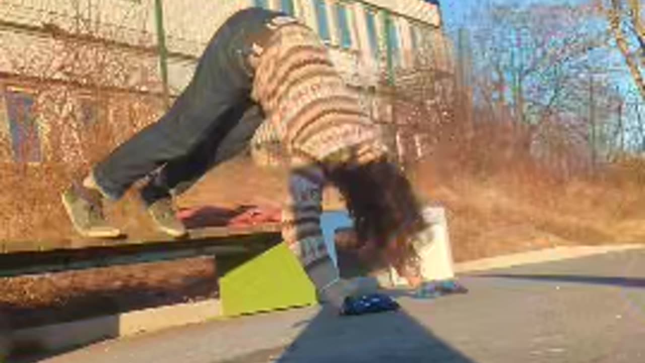 Doing pike pushups