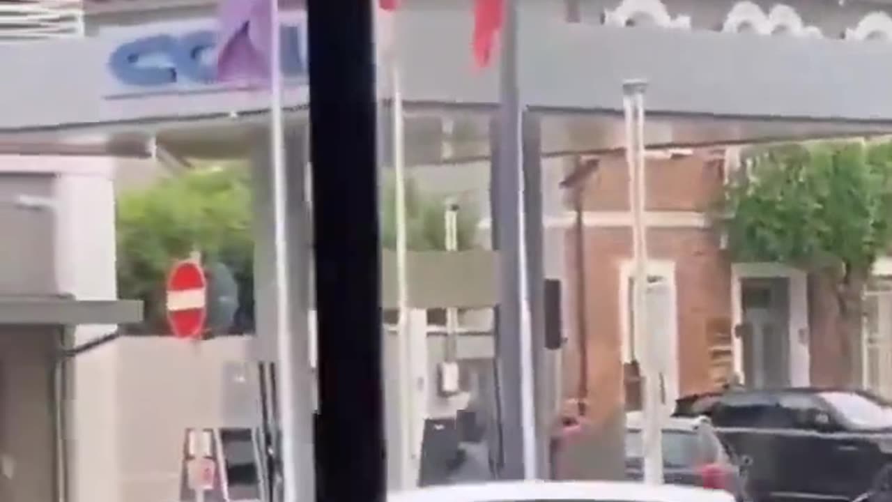 African migrant setting fire to gas station in Italy