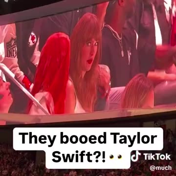 Taylor Swift gets booed out of the place at the Super Bowl! 😂😂😂