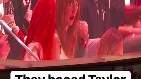 Taylor Swift gets booed out of the place at the Super Bowl! 😂😂😂