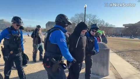 BREAKING: Capitol Police arrest protester for spraying paint in Trump supporter’s face.