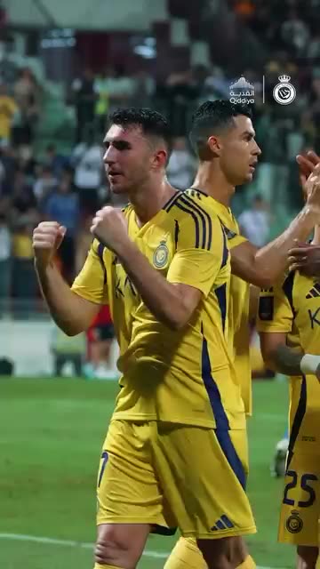Laporte’s celebrate goal with Cristiano