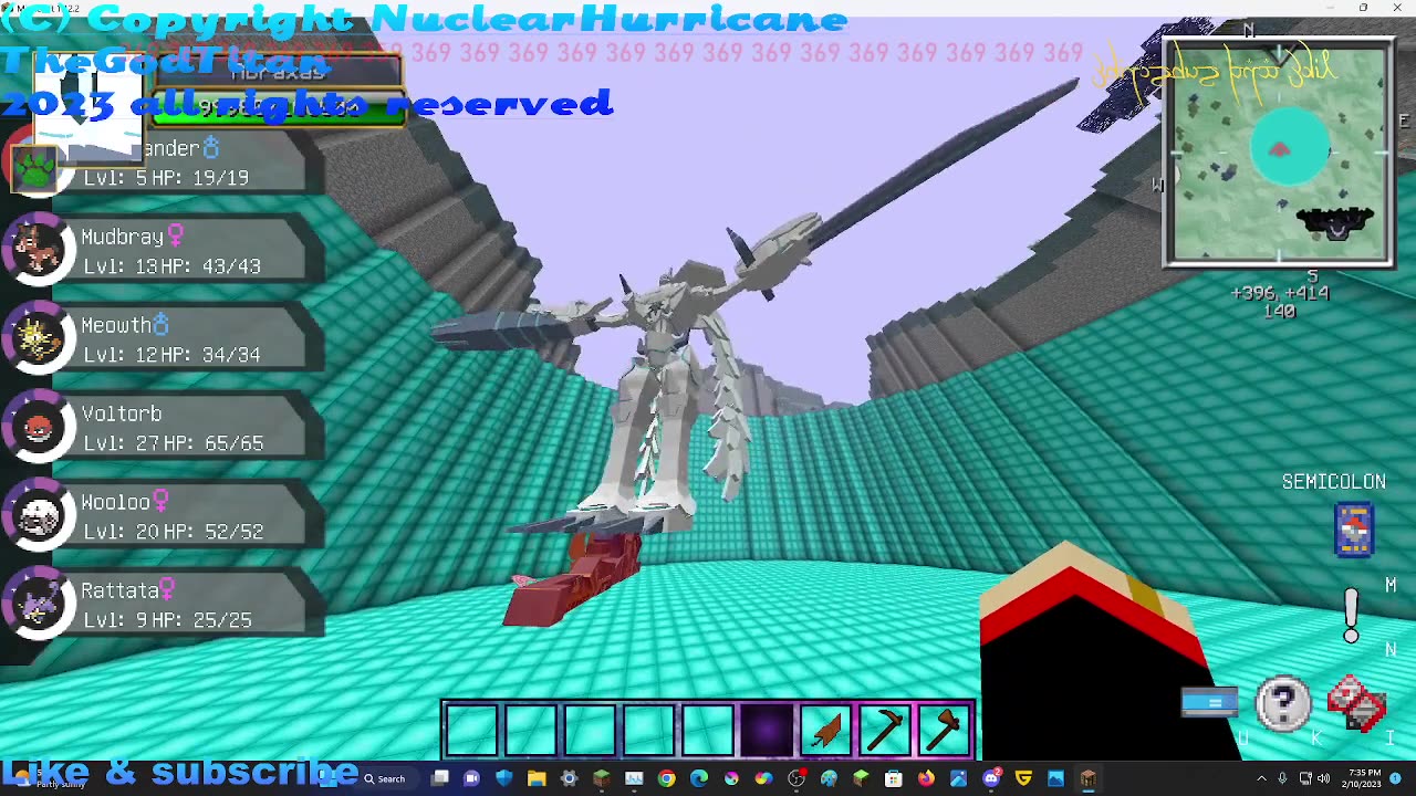 Minecraft Mob Battle Mottom the demiurge vs abraxas