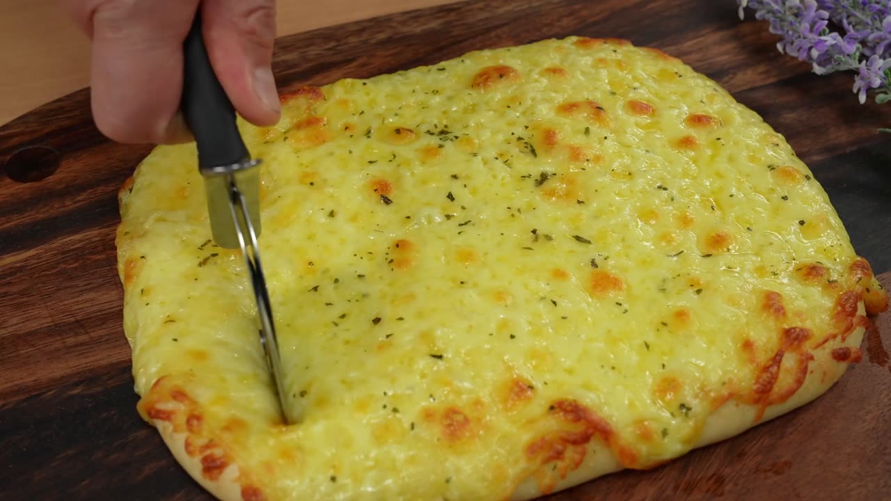 Cheese Garlic Bread Recipe! No need to knead