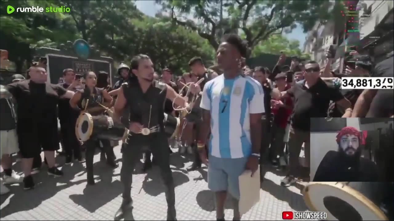 IShowSpeed Joins Street Performer In Argentina (REACTION)