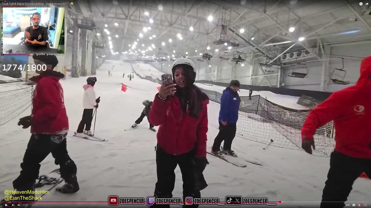 Zoespencer Live Took Tylil & Rakai Snowboarding.. And It Went LEFT.. 😂 reaction