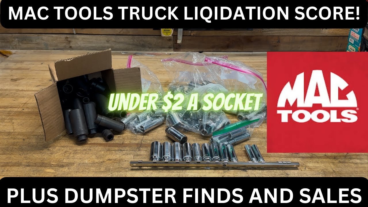 USA Made Mac Tools Socket Score | Under $2 A Socket | Plus Dumpster Finds & Sales