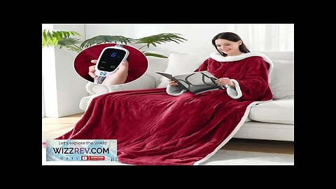 SEALY Electric Blanket Wearable with Foot Pocket Electric Snuggle Blanket with Sleeves Review