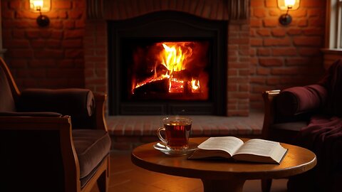 A magical winter night The sounds of the heater are suitable for sleep Study| Or meditation 🛌📚