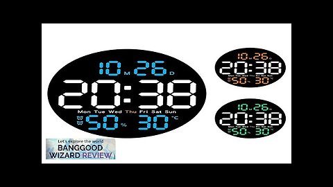 10inch LED Large Digital Wall Clock With Remote Control Auto Dimming 10 Review