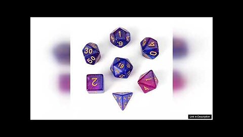 7Pcs Galaxy Polyhedral Dices For Dungeons Dragons Games D20 D12 D10 D8 Review