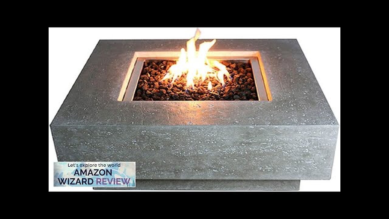 Elementi Manhattan Outdoor Table 37 Inches Natural Gas Patio Heater Concrete Firepits Review