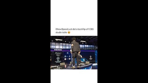 IShowSpeed just did a backflip off CBS studio table 🤯