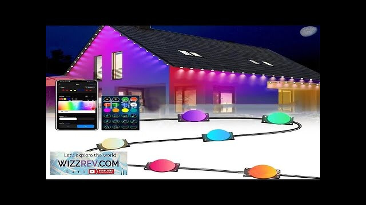 Novelty 20/50LED Eternity Light Permanent Outdoor Lamp With Remote APP RGB+IC Eaves Review