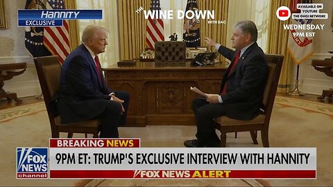 Live: (Fox Sean Hannity) Donald Trump's first interview after returning to the Oval Office