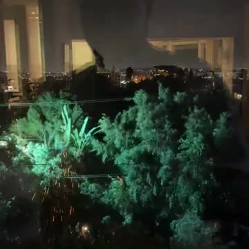 Residents in los agneles watch in horror as power lines spark in high winds