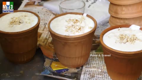 Making of Dry Fruit Lassi _ Indian Sweet Desert