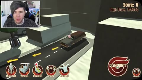 dantdm and the giant wall in turbo dismount