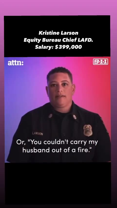 She should never call herself a firefighter.