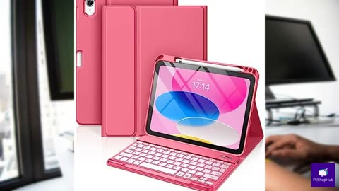 Hamile for iPad 10th Generation Case with Keyboard