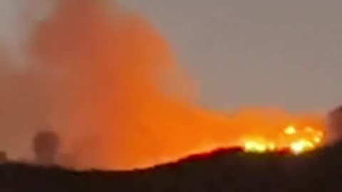 A new fire just popped up in the Hollywood hills California out of nowhere.