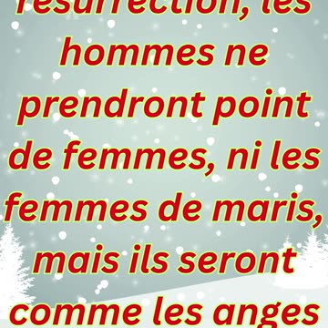 "La Résurrection et la Vie Éternelle" Matthieu 22:30#shortvideo #shorts #youtubeshorts #ytshorts