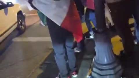 People protesting mass deportations in El Monte, California